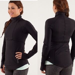 LULULEMON Run: Reflect Pullover-Black (Size:8)